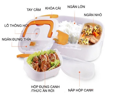 Hộp hâm nóng cơm Magic ruột nhựa tháo rời
