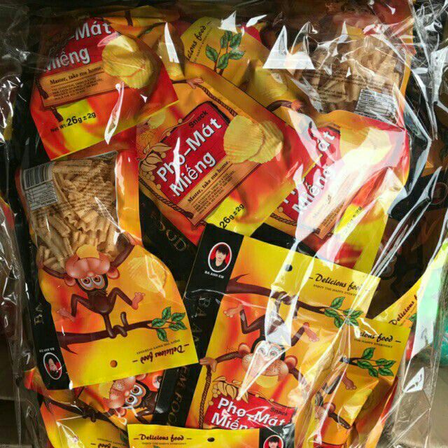 02 gói snack pho mát miếng