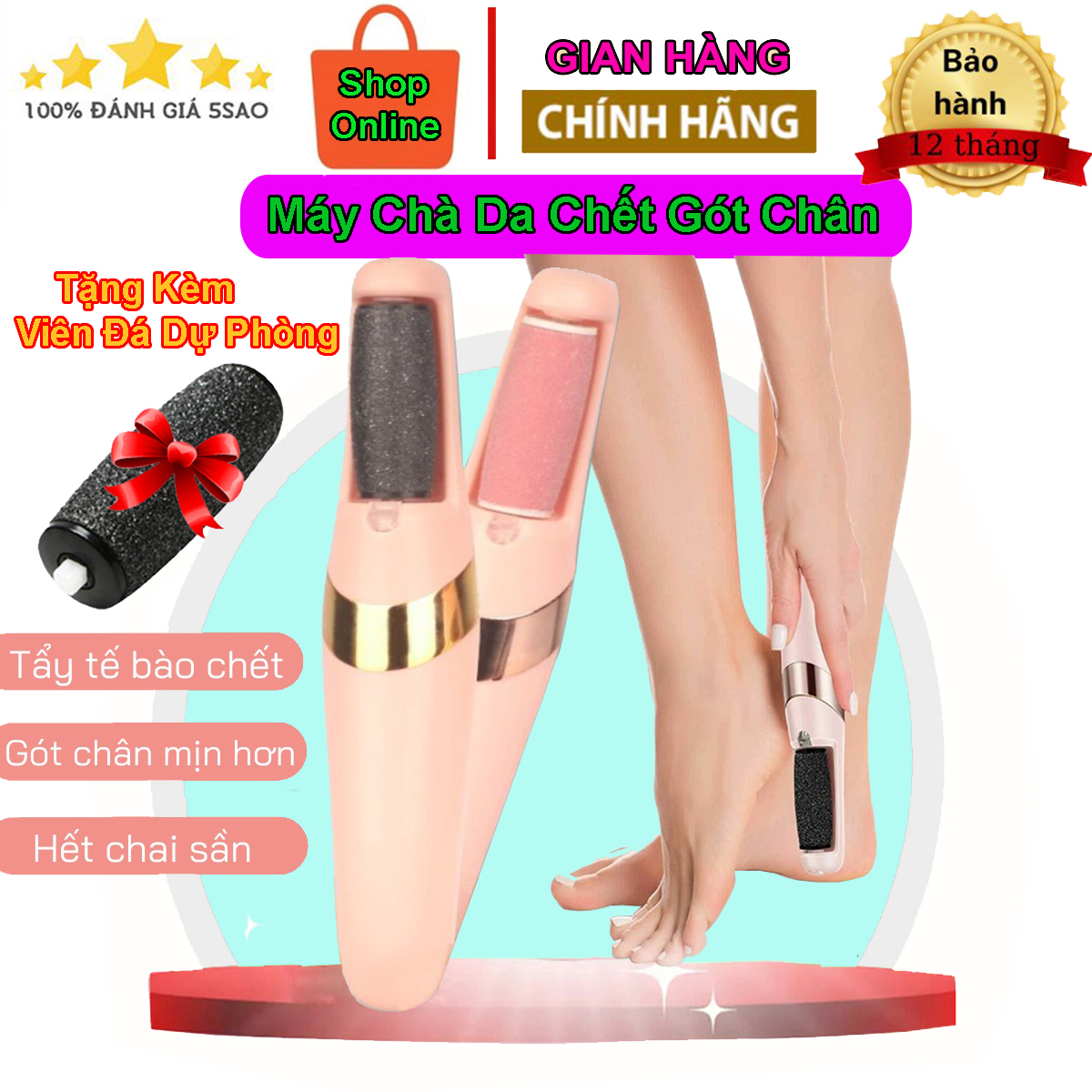 Máy chà gót chân tẩy tế bào chết, dụng cụ chà gót chân cao cấp, cho tiệm nail, cá nhân tại nhà tiện dụng, dụng cụ chà gót chân sạc pin tích điện, tặng kèm đầu đá mài dự phòng, may chà gót chân, máy chà gót chân loại tốt