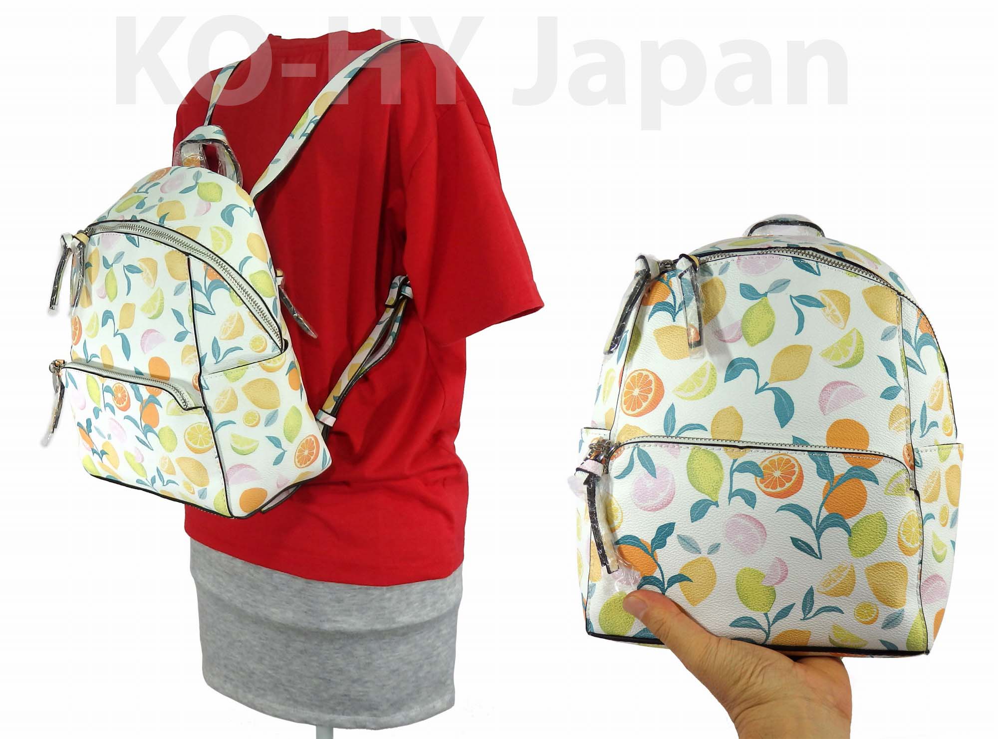 [HCM]Balo thời trang PARFOIS Fruit pattern backpack-white