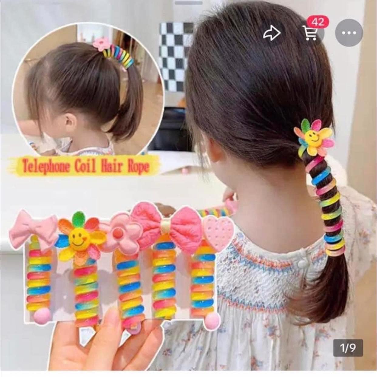 Dây xoắn tóc dễ thương dành cho trẻ,dây buộc tóc dạng xoắn lò xo xinh xắn cho bé gái,dây buộc tóc cho bé