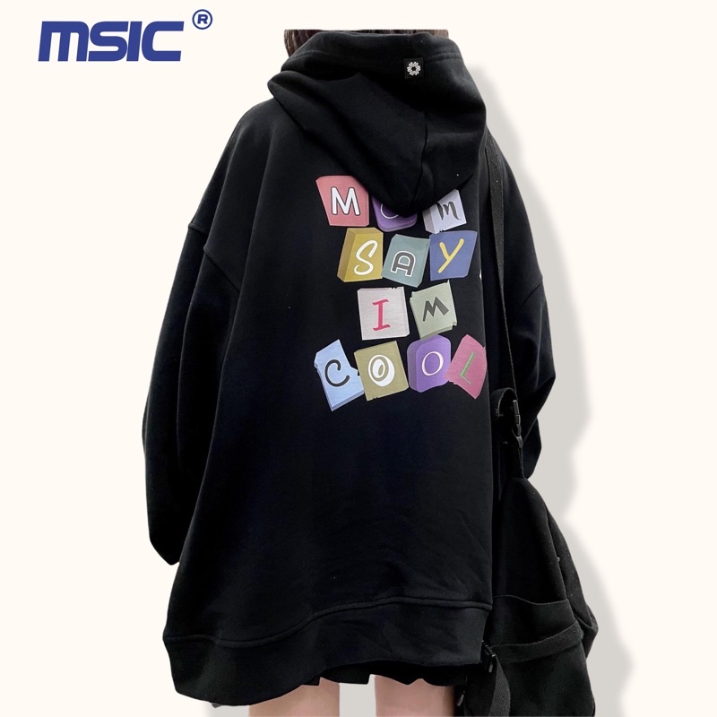 Áo Hoodie Canva Đen