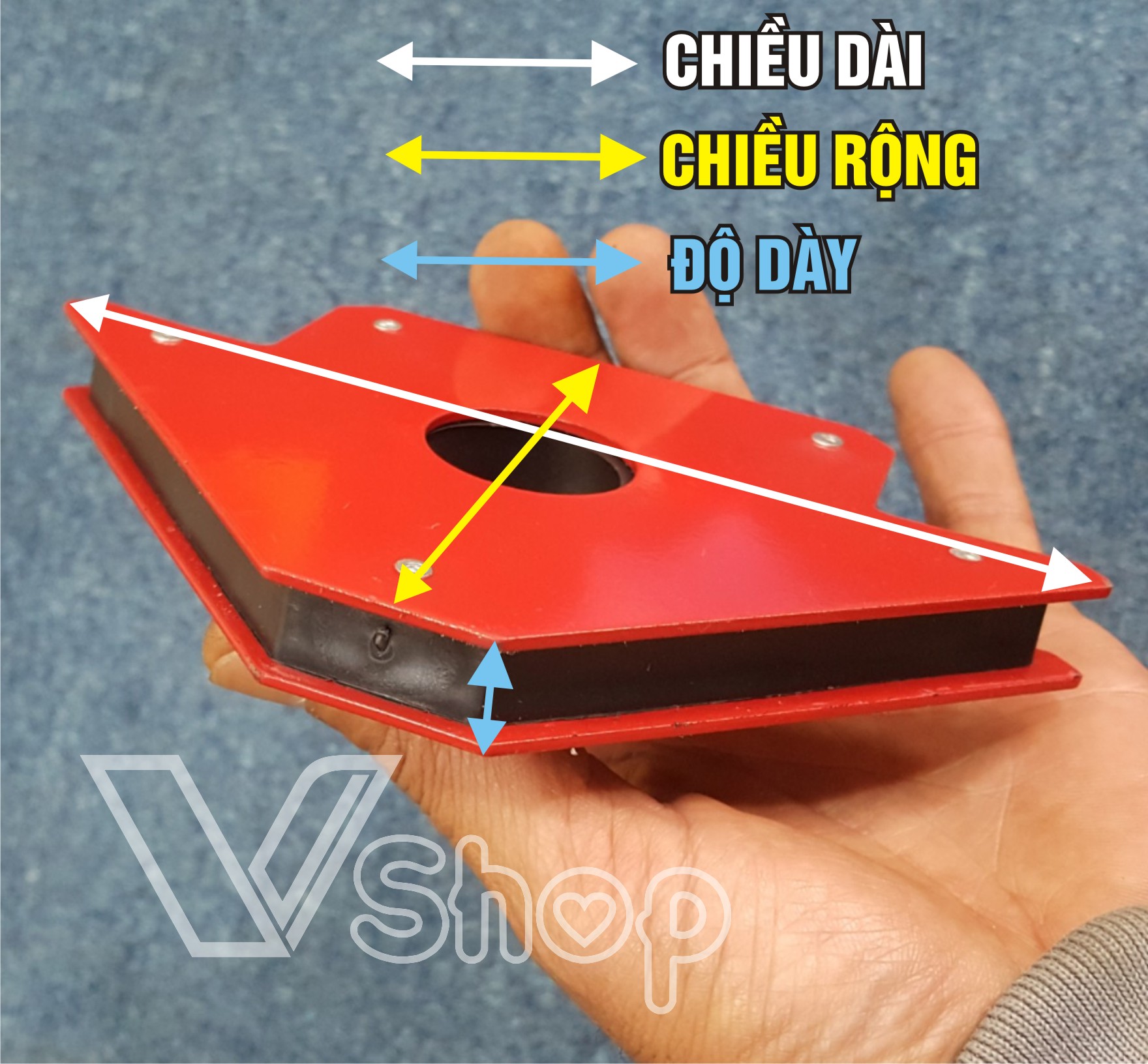 Nam châm định vị, hàn khung sắt loại trung 155mm