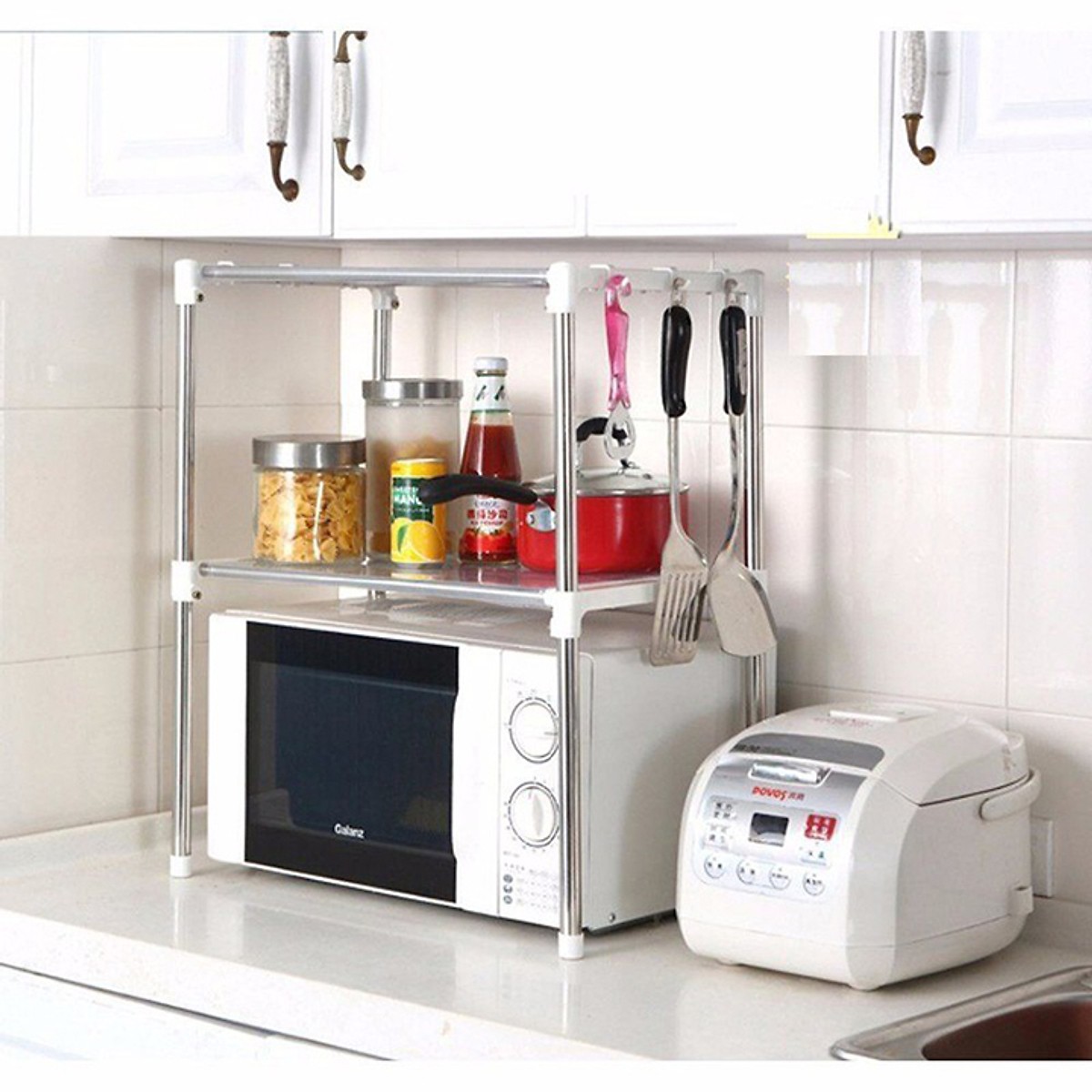 Kệ Để Lò Vi Sóng 2 Tầng Co Giãn Tiện Dụng Chịu Tải Tốt Dùng Được Tất Cả Các Kích Cỡ