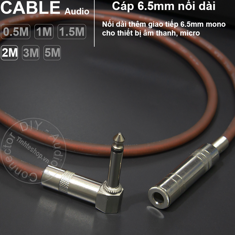 6.35mm male to 6.5mm female mono cable DIY 0.5M to 5M