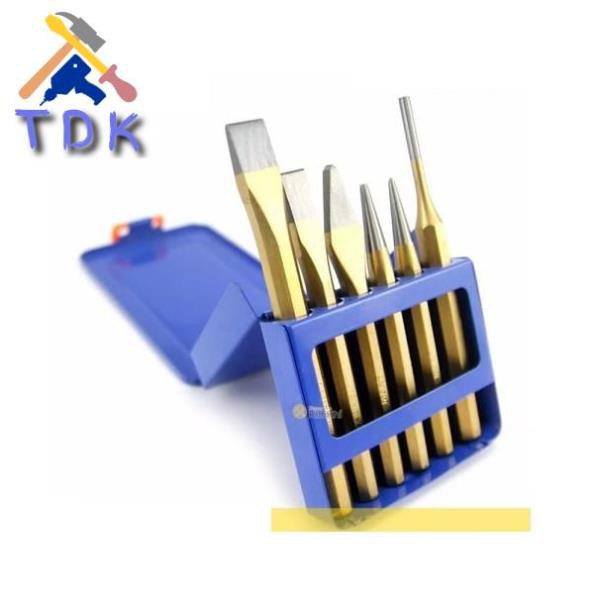 Bộ đục và đột sắt 6 chi tiết A0127 C-MART