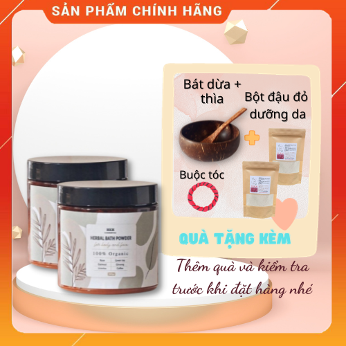 Combo 2 hộp Tắm Trắng Thảo Dược Her Cosmetic ( Tặng 2 BỘT ĐẬU ĐỎ 100GRAMX2)