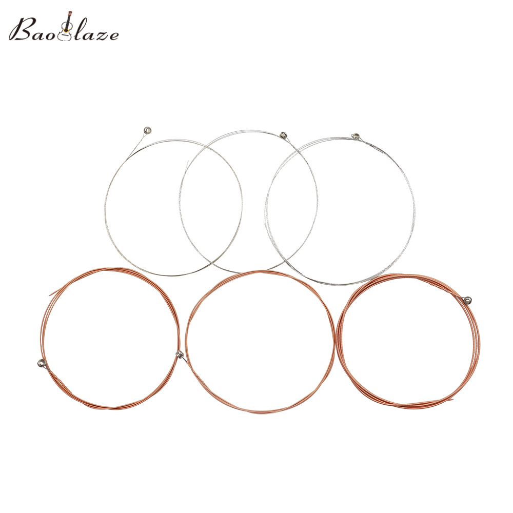 Baoblaze 6 Pieces Durable Guitar Strings Set for Acoustic Guitar Accessory