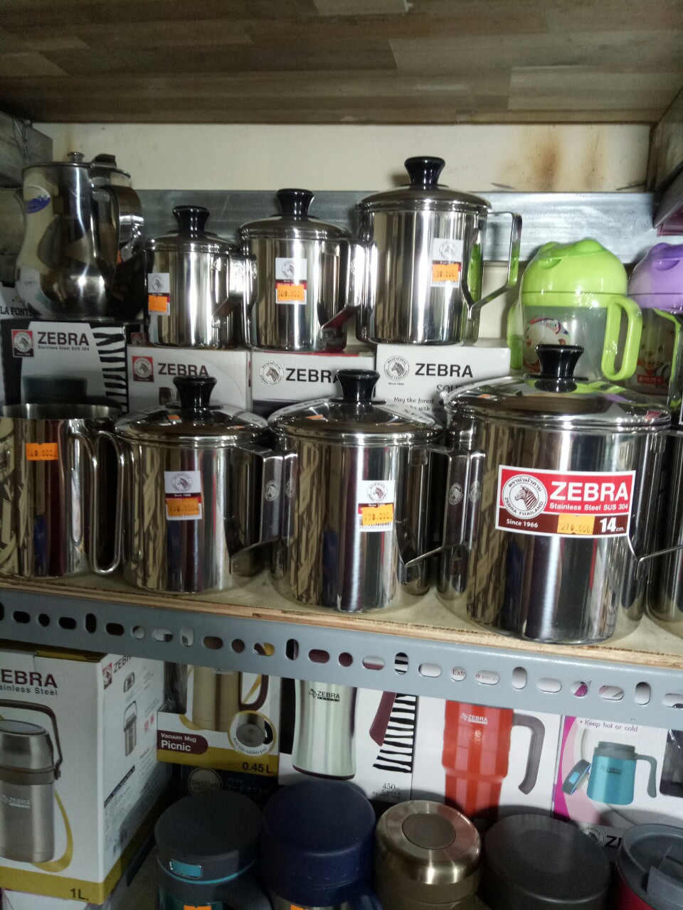 Ca nước inox 304 Zebra Thái Lan 110114-14cm-2L