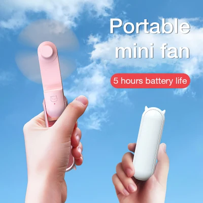 Mini Folding Fan Portable Handheld USB Fan Summer Cooling Fan Appliances Desktop Air Cooler Outdoor Travel Hand Fan