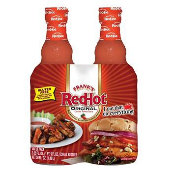 Combo 2 sốt ớt frank's red hot original cayenne pepper sauce 354 ml