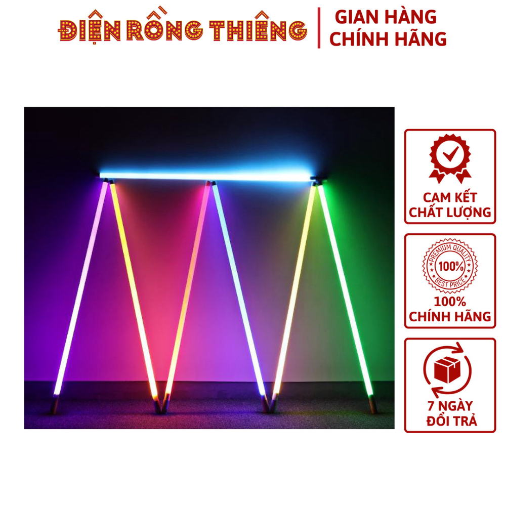 Đèn led tuýp 1m2 nhiều màu có phích cắm điện trực tiếp