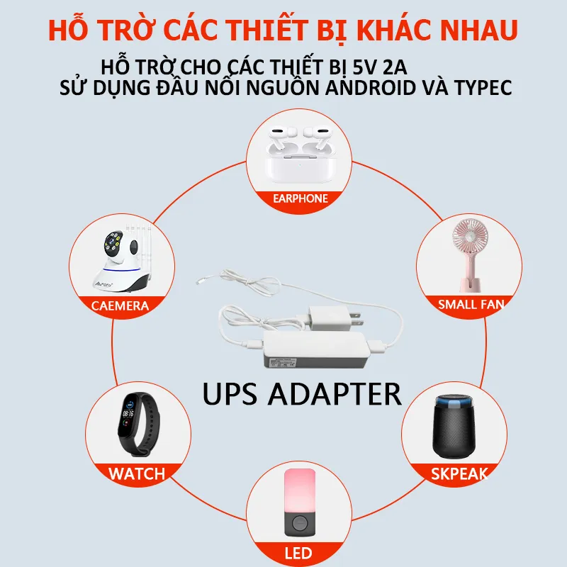 Nguồn dự phòng UPS 5V 2000mAh
