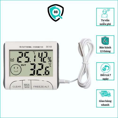 Đồng hồ đo nhiệt độ, độ ẩm dc103 có ứng dụng rất lớn trong cuộc sống hàng ngày