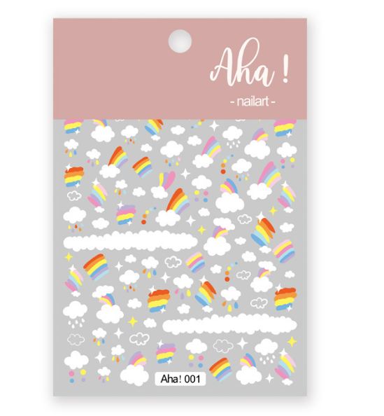 Hình dán móng tay - Sticker dán móng mã A01 đám mây