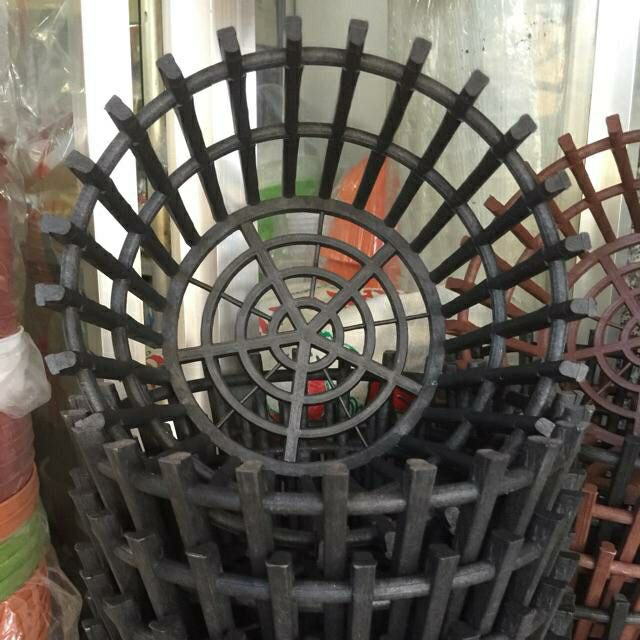 combo 10 chậu giả gỗ trồng lan phi 25cm.