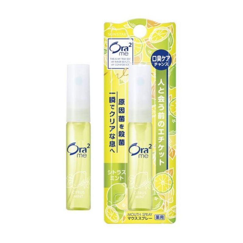 2 Xịt Thơm Miệng Sunstar Ora 2 (6ml) 8 Loại Nhật Bản