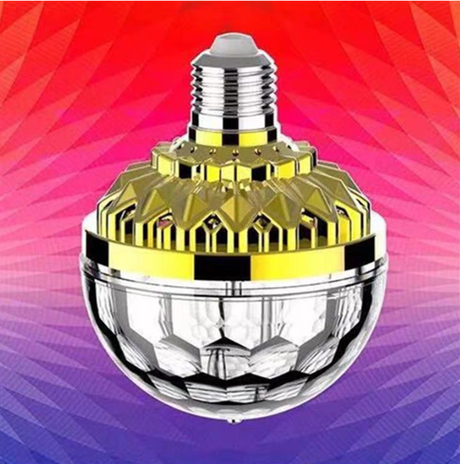 [HCM]Bóng đèn led xoay 360 pha lê 7 màu vũ trường( loại tốt). Đèn LED chớp 7 màu chính hãng giá tốt.