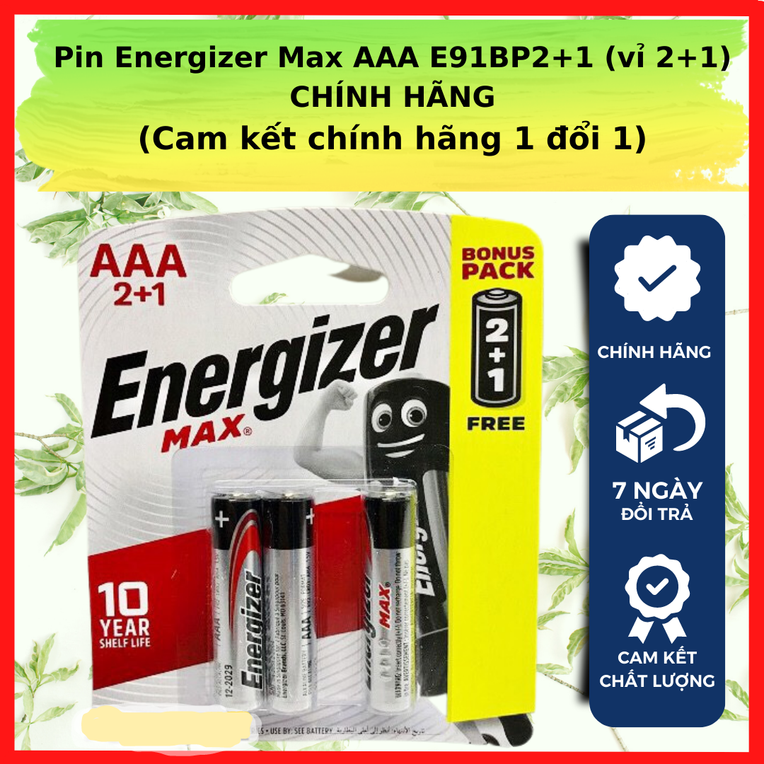 Pin Energizer Max AA/AAA E91BP2+1 (vỉ 2+1) CHÍNH HÃNG