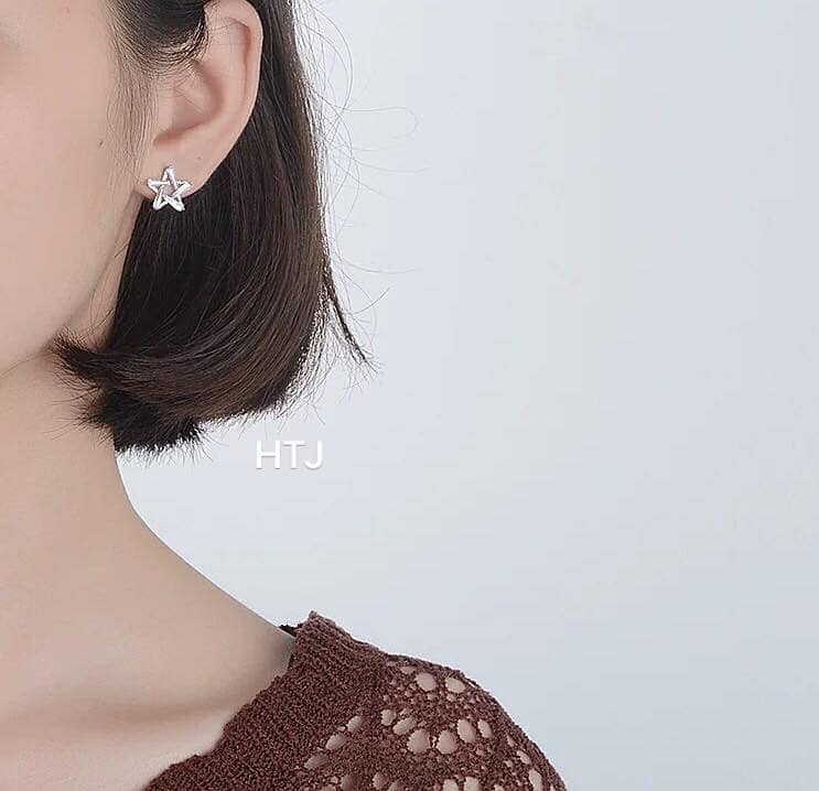 Bông tai bạc hình ngôi sao MS50