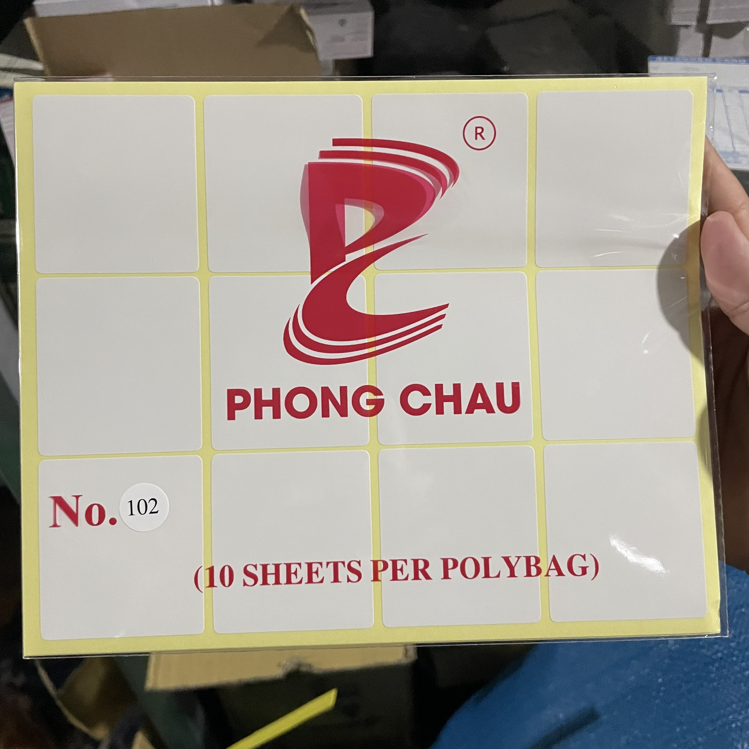 (Xấp 10 Tờ) Giấy Decal Phong Châu Khổ A5 Có Keo Dính Chắc Chắn