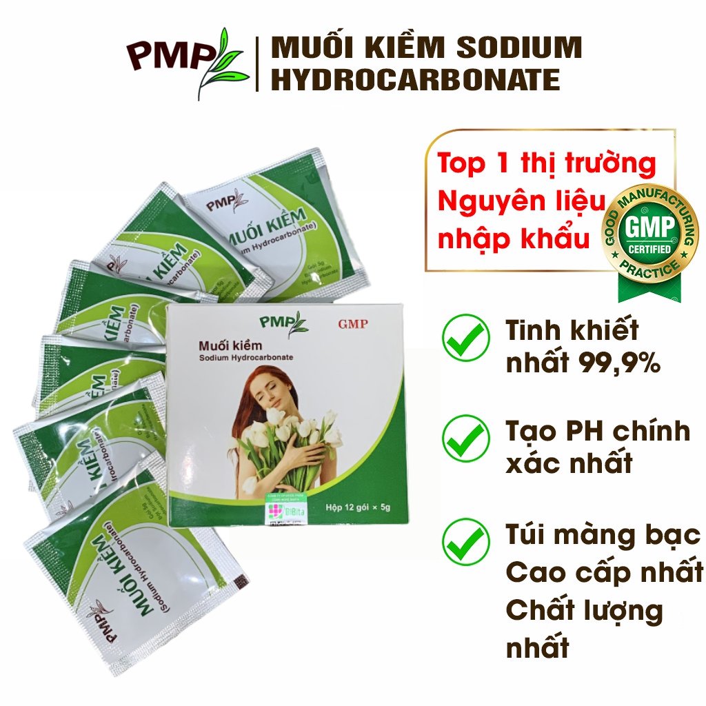 Muối Kiềm Sodium Hydrocarbonate PMP ( hộp 12 gói)