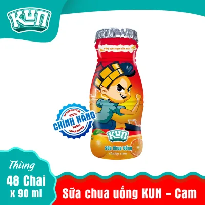 Sữa Kun Chai Cam Thùng 48 Chai x 90ml
