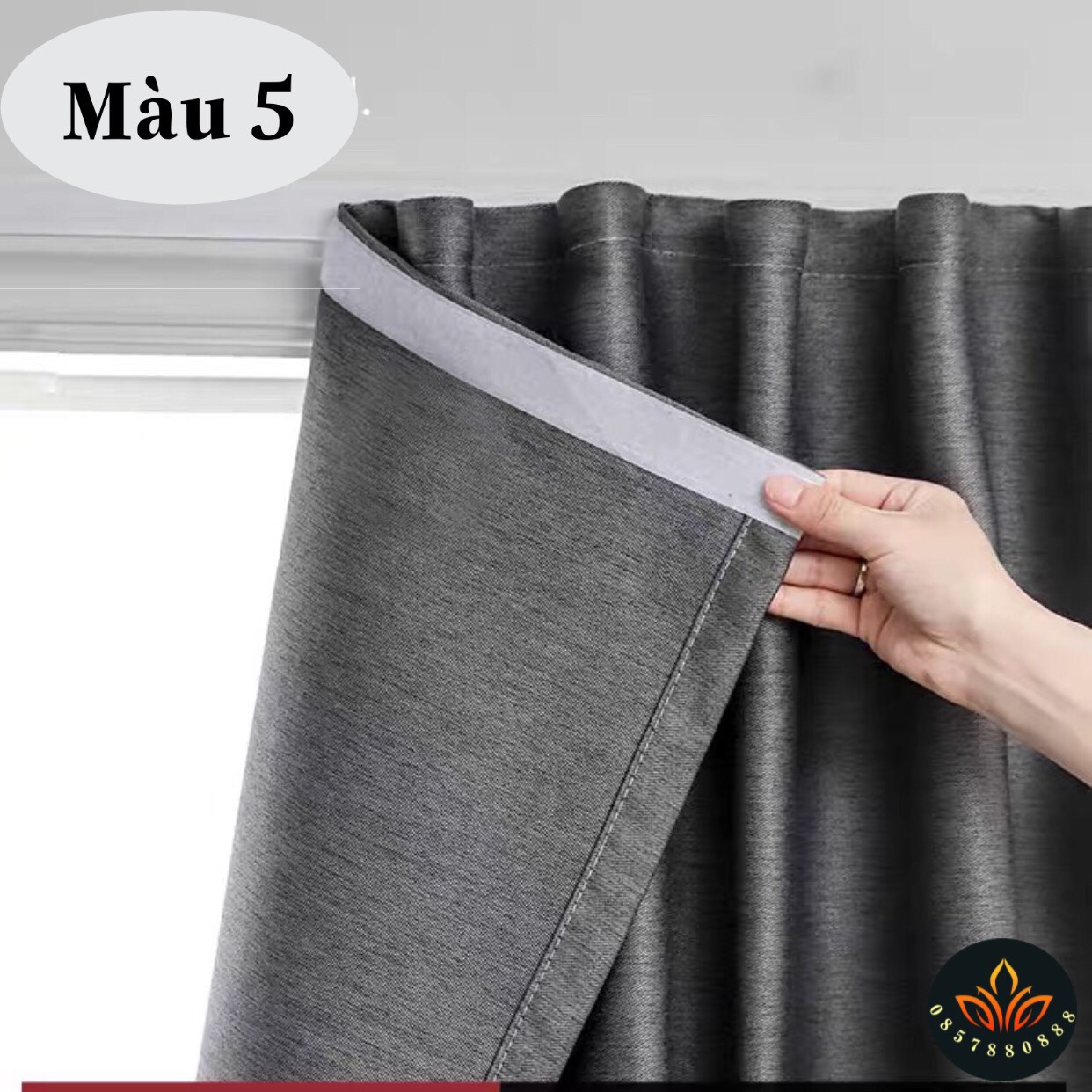 Rèm dán tường, rèm vải thô cao cấp