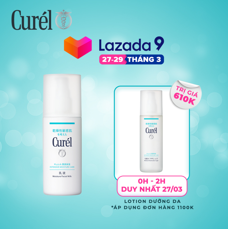 Sữa Dưỡng Da Cấp Ẩm Chuyên Sâu Curel Intensive Moisture Care Moisture Face Milk 120ml
