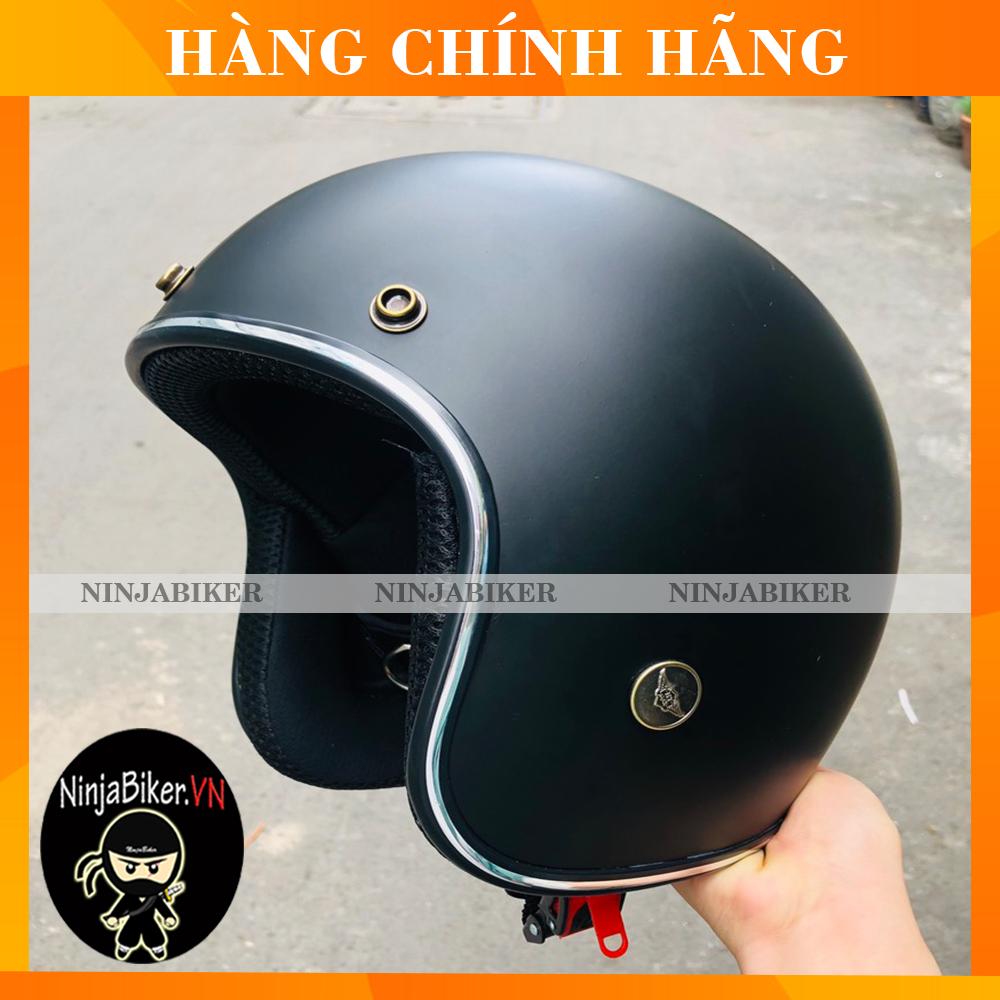 Nón bảo hiểm 3/4 NTMAX đen nhám full