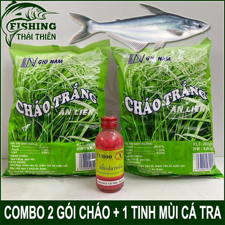 [HCM]Combo 2 gói cháo gió nam 1 chai tinh mùi câu cá tra