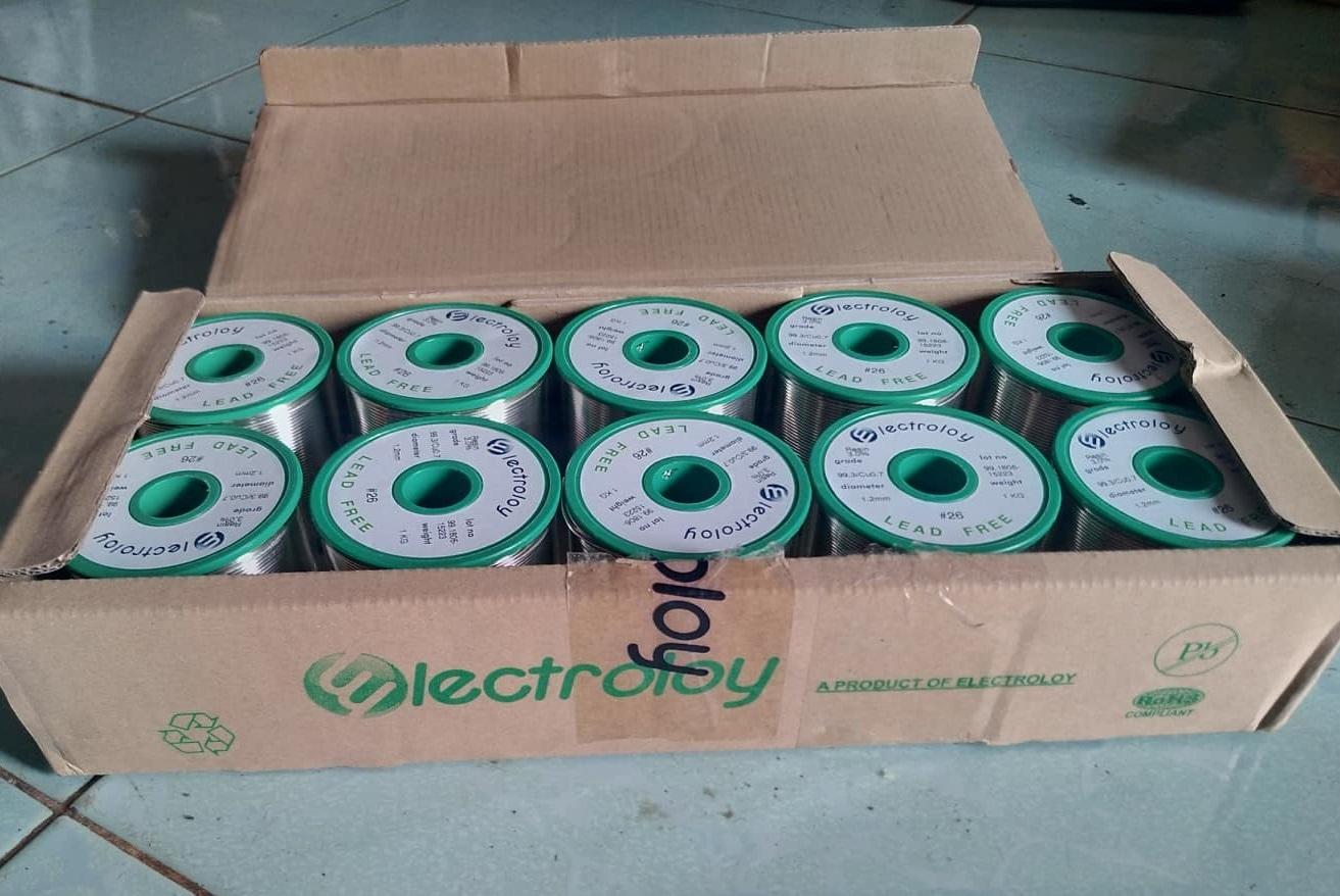 Thiếc Hàn Không Chì ELECTROLOY Thiếc 99.3% Đồng 0.7% [ Thiếc hàn bán lẻ theo mỗi 5 mét | Tặng thêm 5 mét khi mua từ 30 mét trở nên ]