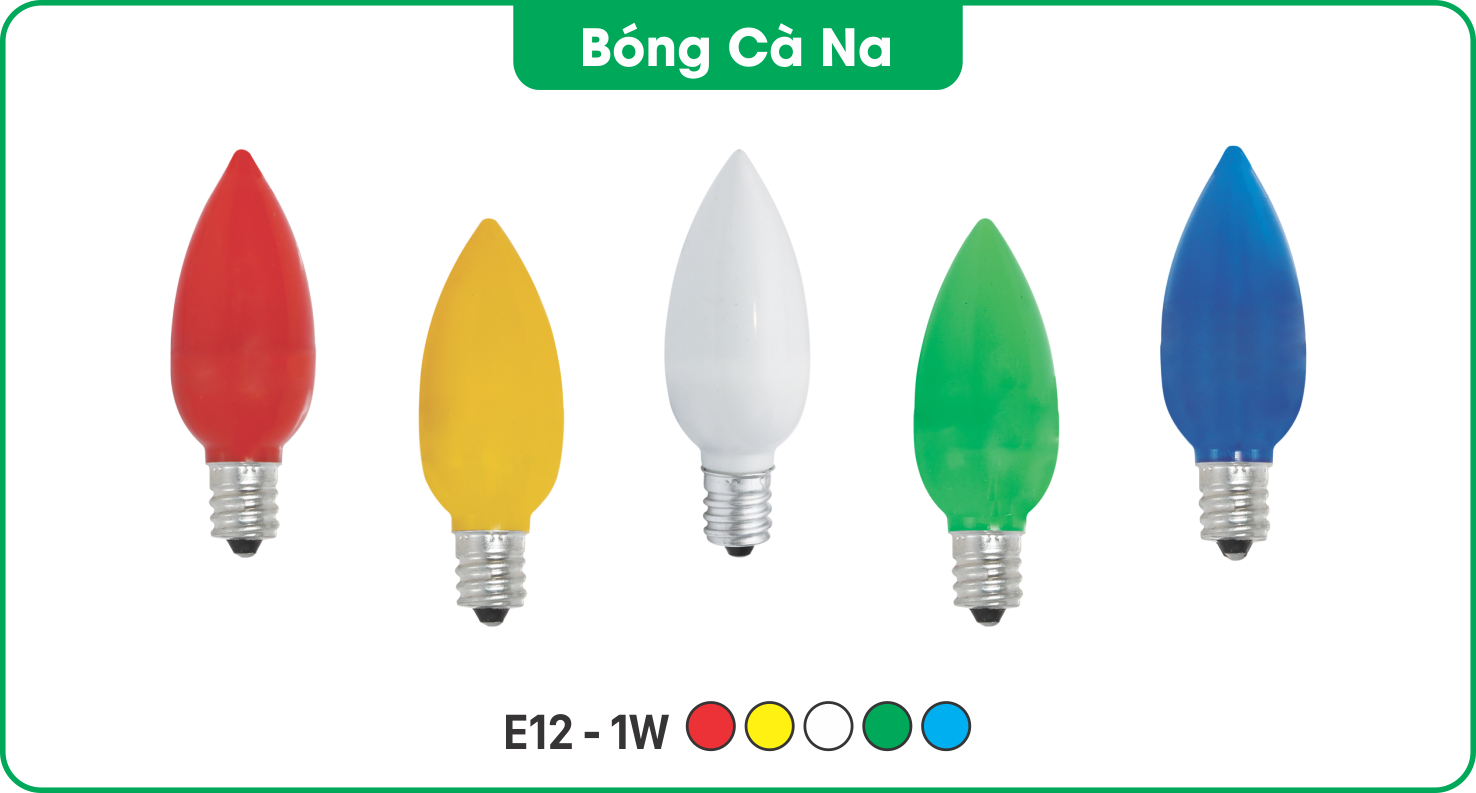 BÓNG LED CÀ NA 1W: 2CÁI/1 HỘP