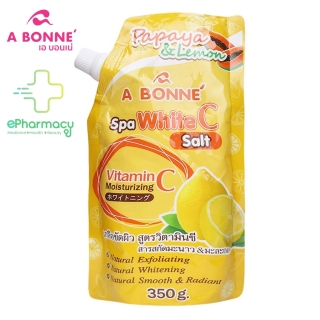 Muối Tắm A BONNÉ Spa White C Salt Vitamin C Papaya and Lemon Scrub sáng da, giảm mụn lưng 350G thumbnail
