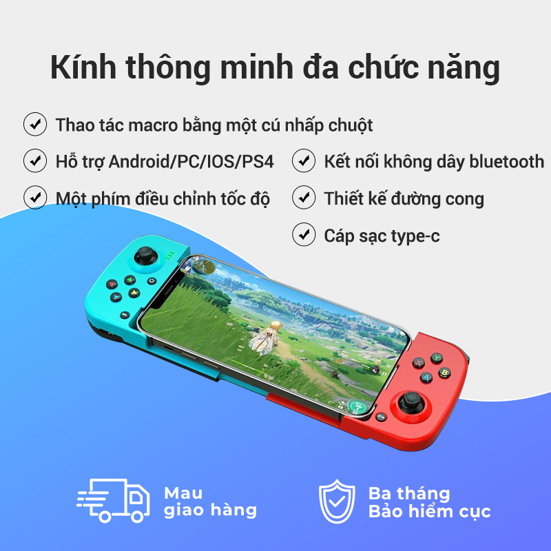 Tay Cầm Chơi Game Không Dây Bluetooth 5.0 Cho Android IOS Phone PC PS4