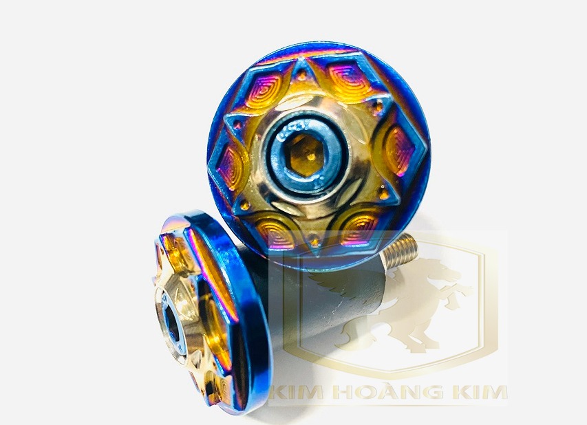 Cặp gù tay lái INOX xi Titan kiểu Hoa tuyết gắn mọi loại xe máy,exciter,Winner,Sirius,Wave..........