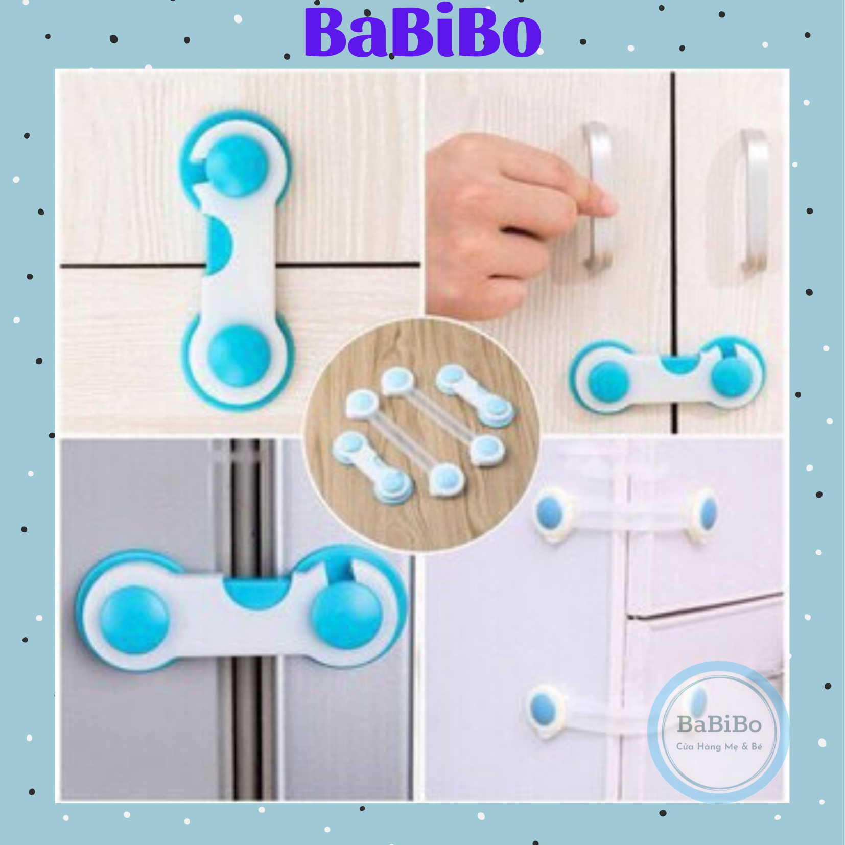 Khoá tủ lạnh / cửa tủ an toàn cho bé - Babibo