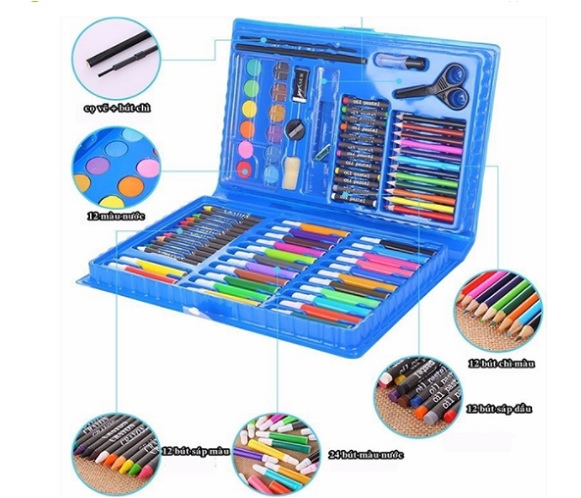 BỘ BÚT CHÌ MÀU 86 CHI TIẾT