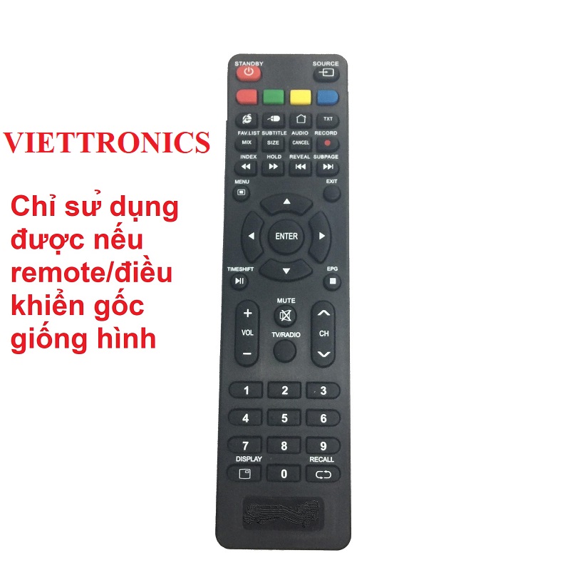 Remote điều khiển tivi viettronics smart mẫu 1