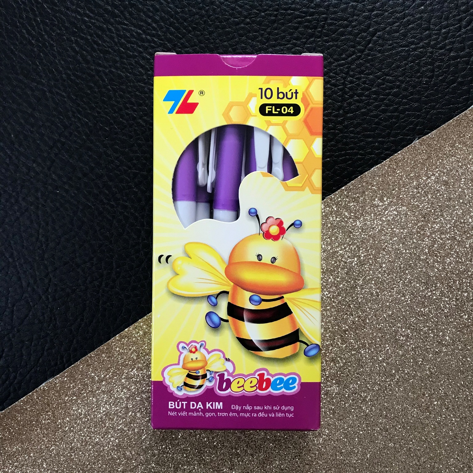 [HCM]Hộp Bút dạ Kim FL-04/BEE [10 bút] - Bút Lông Kim