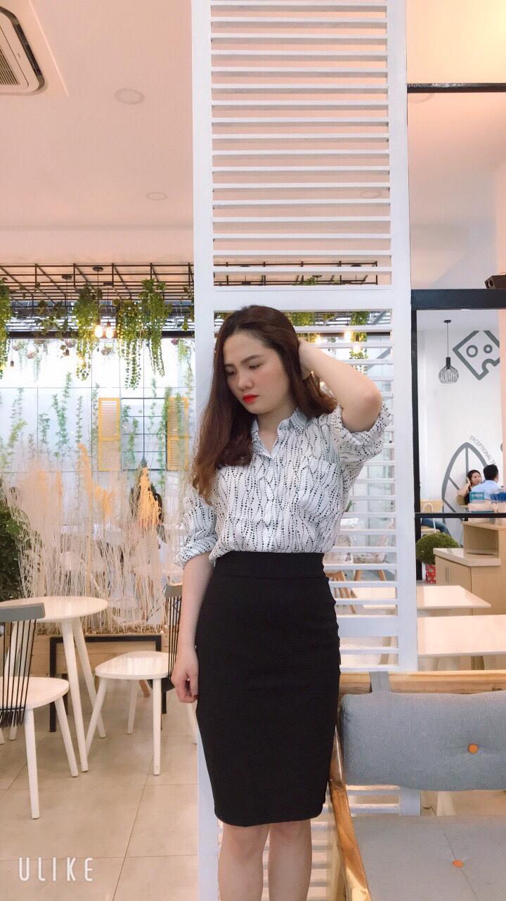 [Ảnh thật] Chân váy bút chì công sở siêu đẹp dài ngang gối
