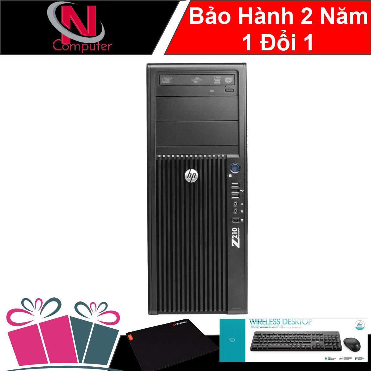 Siêu hót - máy trạm hp workstation z210 mt + bộ quà tặng - hàng nhập khẩu