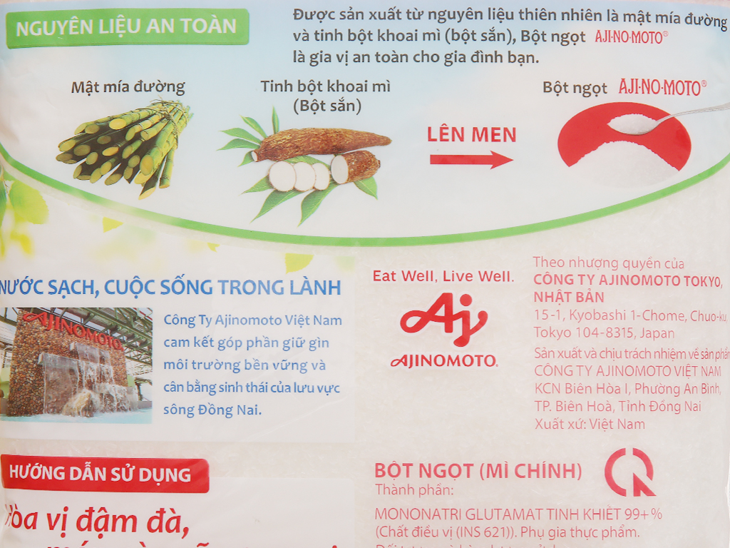 Bột ngọt (mì chính) Ajinomoto gói 1,8Kg - hạt lớn