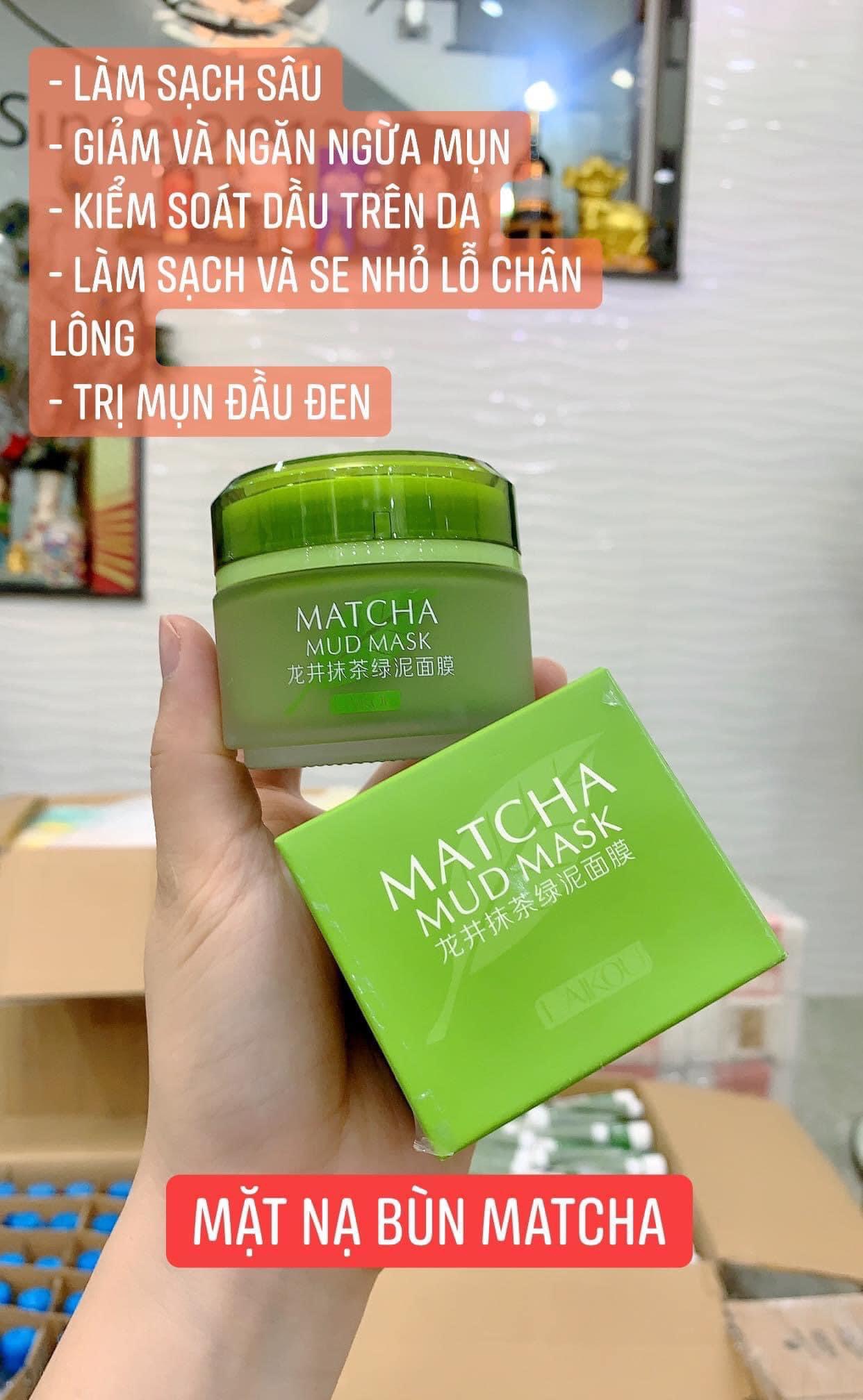 Mặt nạ bùn trà xanh Laikou Matcha Mud Mask