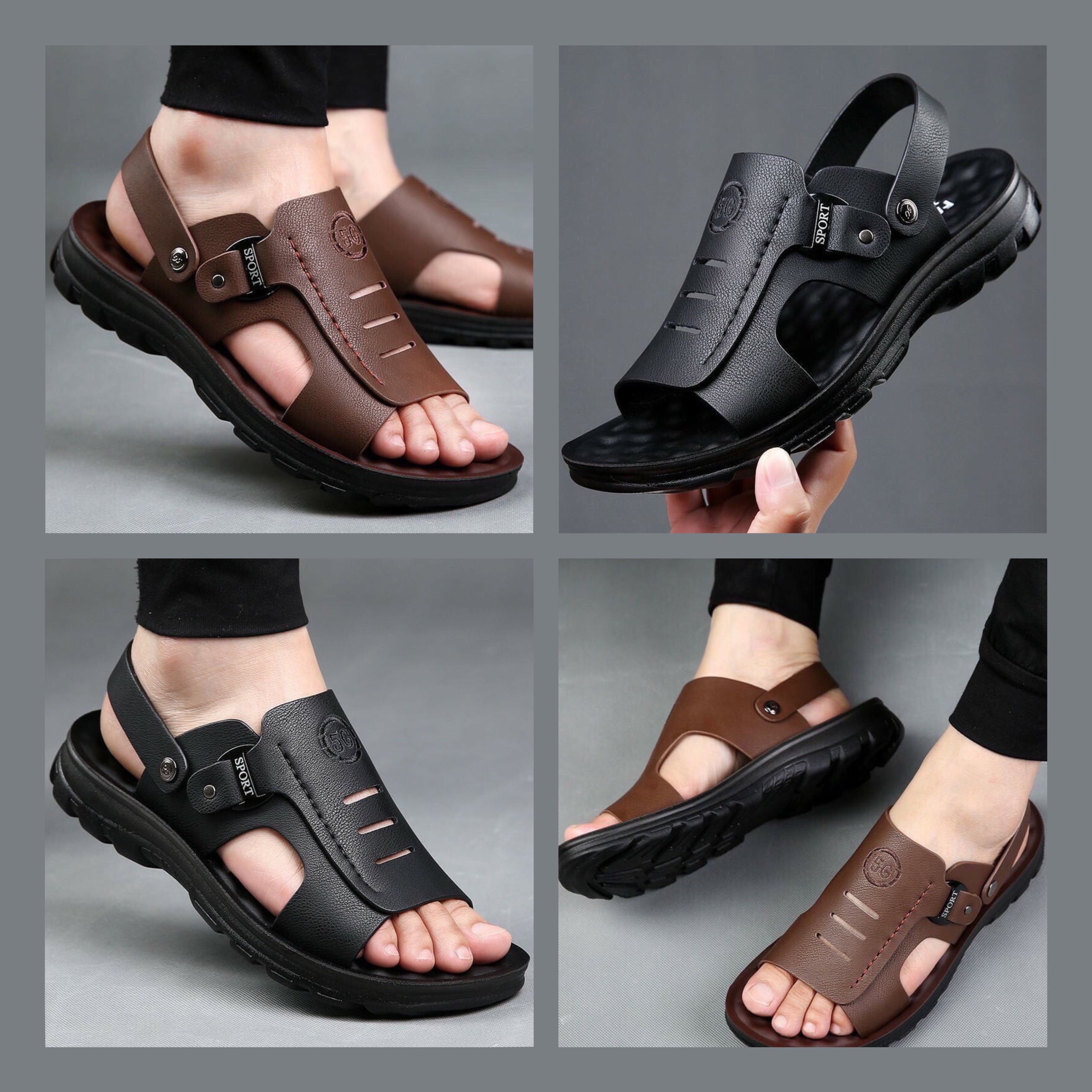 Dép Da Nam Cao Cấp D4 BB336