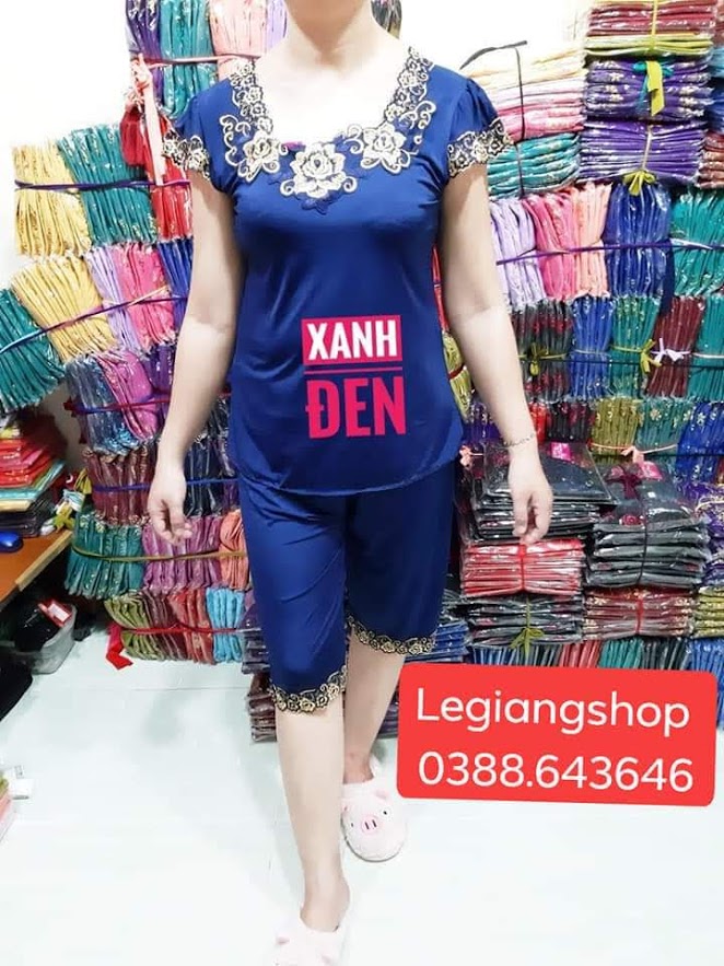 Đồ bộ thun lạnh trung niên lửng tay con