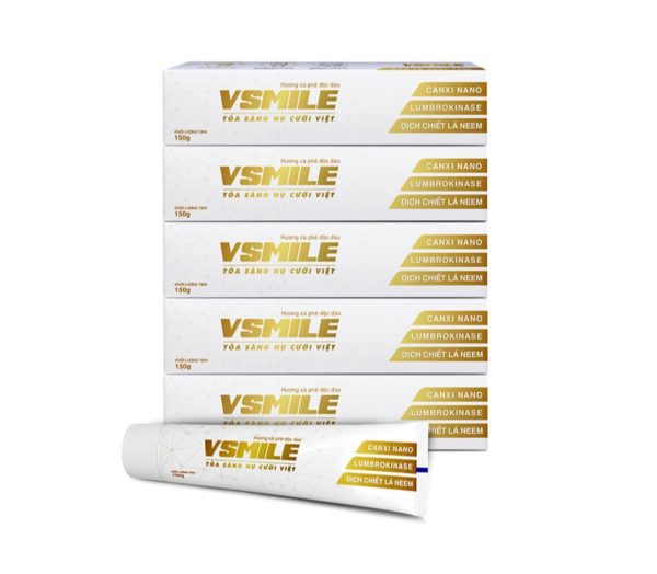 [ Mua 2 Tặng 1 ] Kem Đánh Răng Vsmile VINA-LINK GROUP - Kem Đánh Răng Thảo Dược Vị Cà Phê Ngăn Ngừa Sâu Răng Trắng Răng Đánh Tan Máu Đông