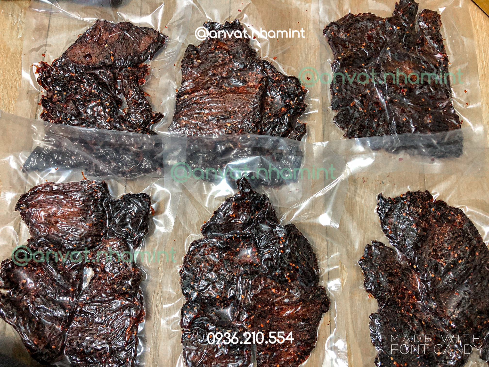 [100% thịt bò] 250gr BÒ KHÔ MIẾNG (hơi ướt mềm) - loại cao cấp (ảnh thật)