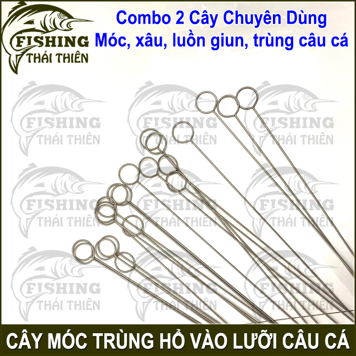 Combo 2 Cây Móc Trùng Hổ Giun Vào Lưỡi Câu Cá