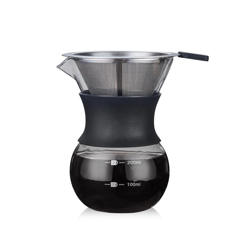 Bộ Pha Cà Phê Thể Tích 200ml - 400ml gồm Phễu Và Bình Thủy Tinh